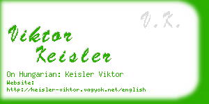 viktor keisler business card